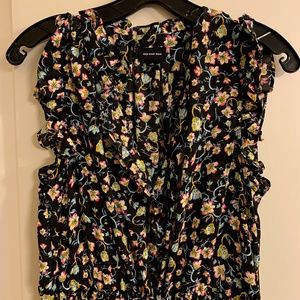 Who What Wear long black floral dress